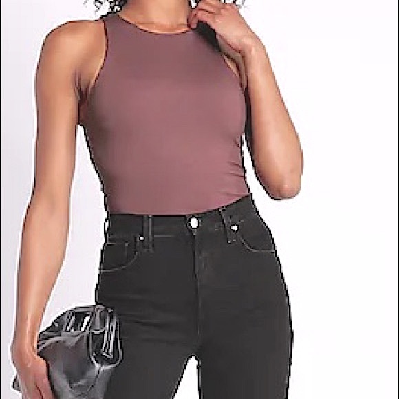 NWT Express Body Contour Silky High Neck Thong Bodysuit - Picture 2 of 5